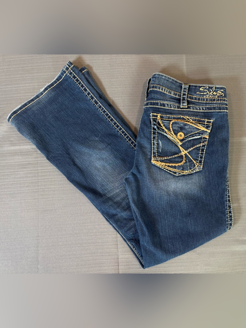 Silver Jeans Suki Surplus Bootcut Jeans W33 Stretch Flap Pocket